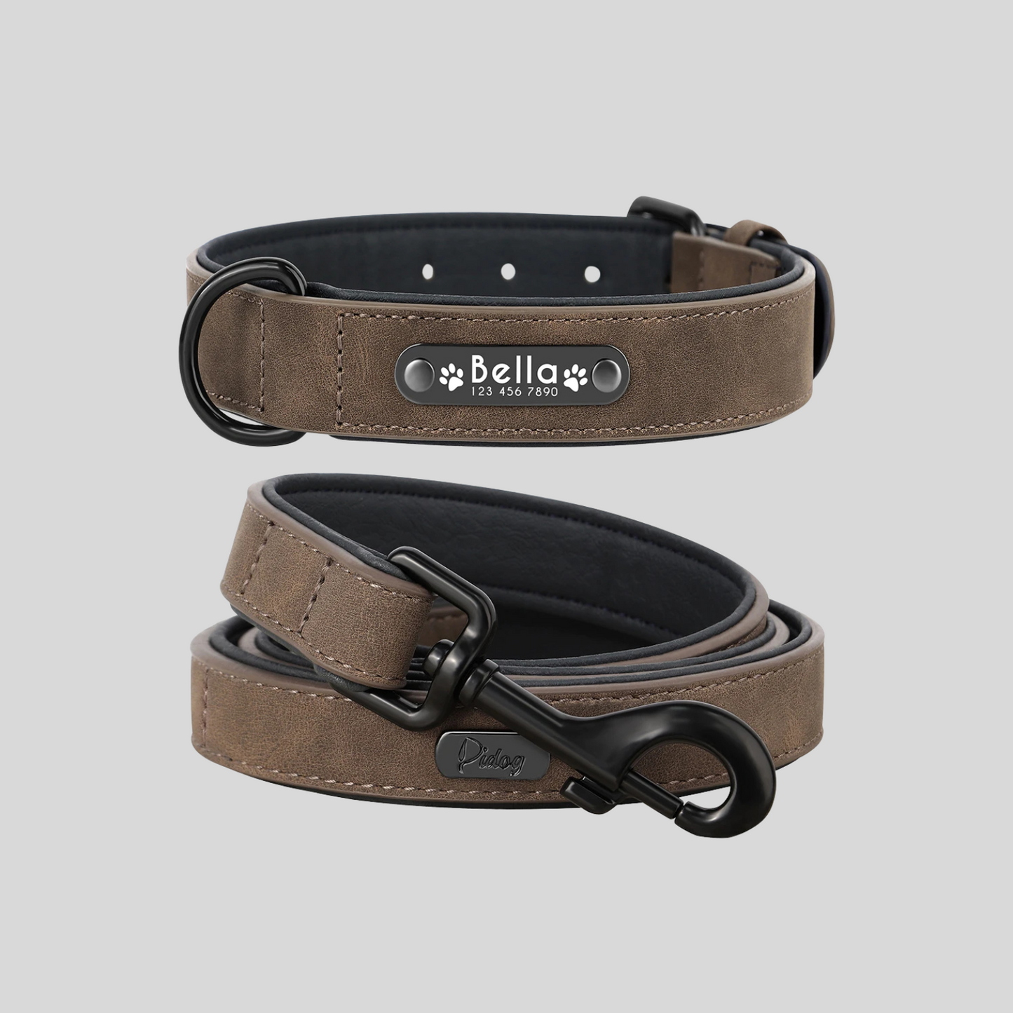 TIMELESS MOKKA Halsband + Leine